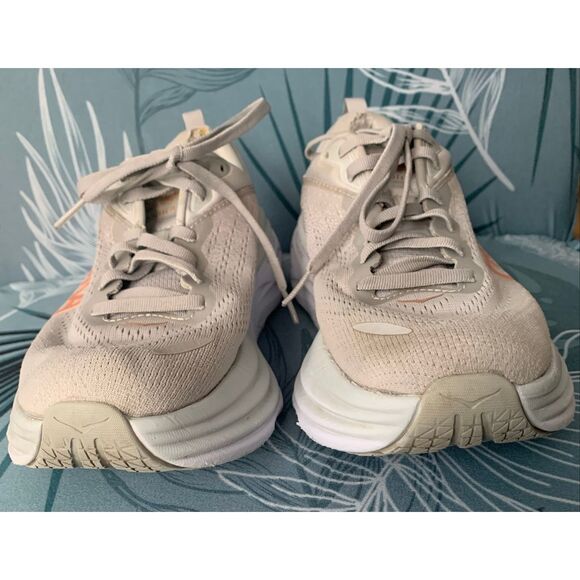 HOKA ONE ONE Bondi 8 gray Sneakers Gym SHOES women’s 8.5 - Picture 6 of 10